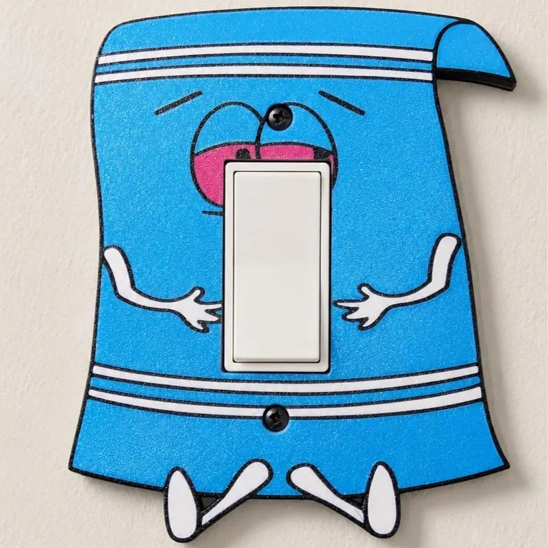 Towelie Themed Decorative Light Switch Wall Plate Cover - Unique Wall Decor, Adults' Room House Accessories, Stoner Cartoon Home Improvement Electrical Switch Accessory