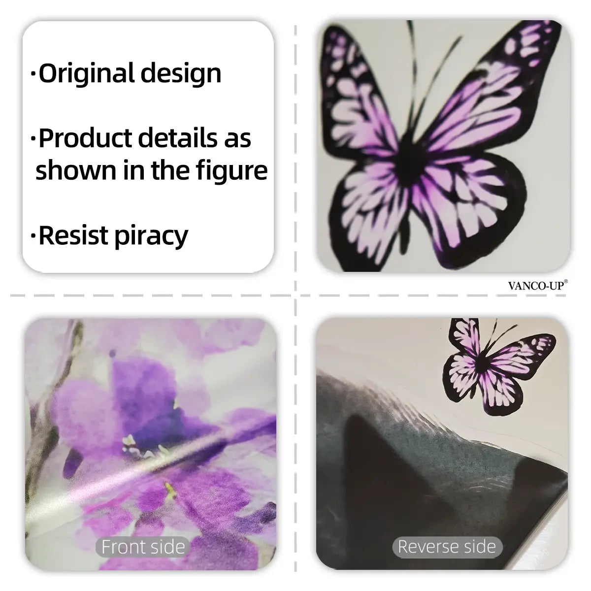 A set (30*60cm*2pcs) of "Purple Skirt and Black Wolf" 2D flat wall stickers, Wall Decals, home decoration self-adhesive wall stickers, Decorative Sticker, Wall Art Stickers, Wall Decorations, M16637-KX
