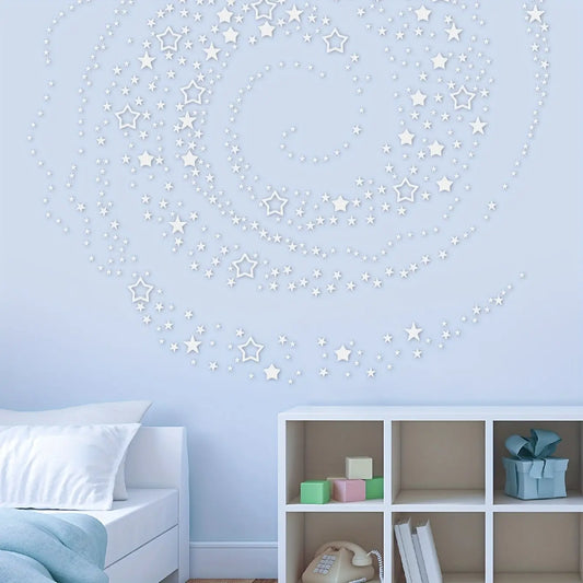 4pcs Small glow-in-the-dark star stickers for room decoration Bedroom Decor; self-adhesive ceiling and wall star stickers—night-sky decorative lights that glow in the dark; bed linen star stickers with assorted sizes Sticker Packs Bedroom Decorations