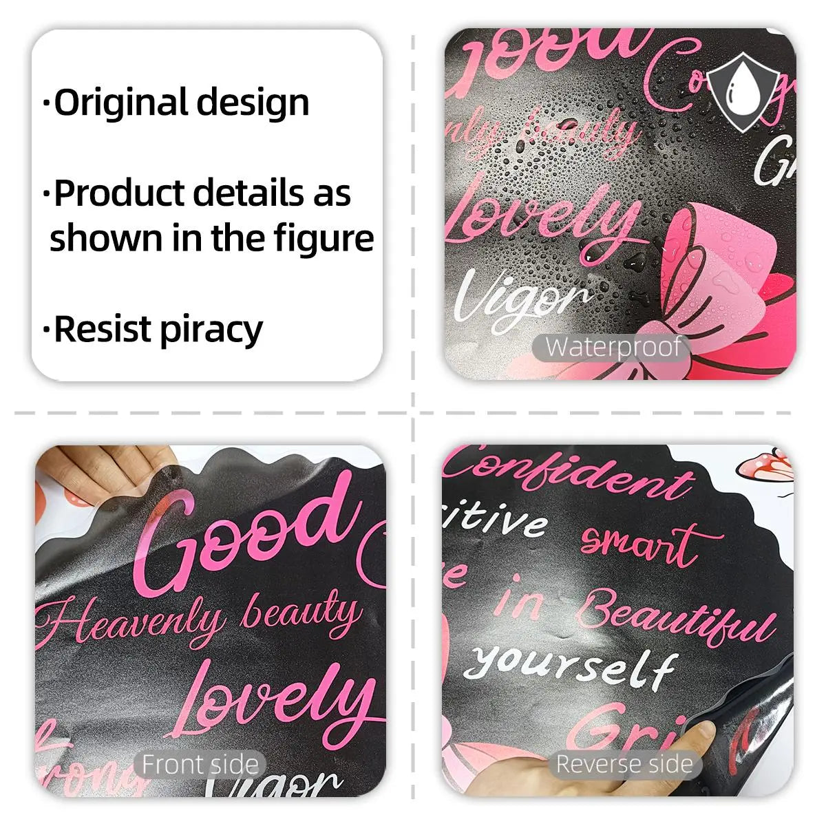 Creative Princess Pattern Wall Sticker, 4 Counts/set Self Adhesive Wall Decal, Decorative Sticker for Home Bathroom Living Room Bedroom, Ornaments