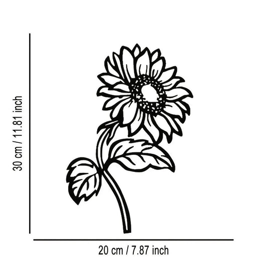 Sunflower Design Wall Art, 1 Count Exquisite Metal Wall Decor, Wall Decorations, Decoration Items, Wall Hanging Ornament for Home Living Room Bedroom Farmhouse, Stickers