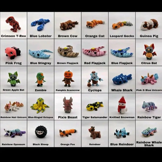 Pocko Pet Add Ons! | 3D Printed Articulating Flexi Fidget Statue Bobblehead Resin Figure