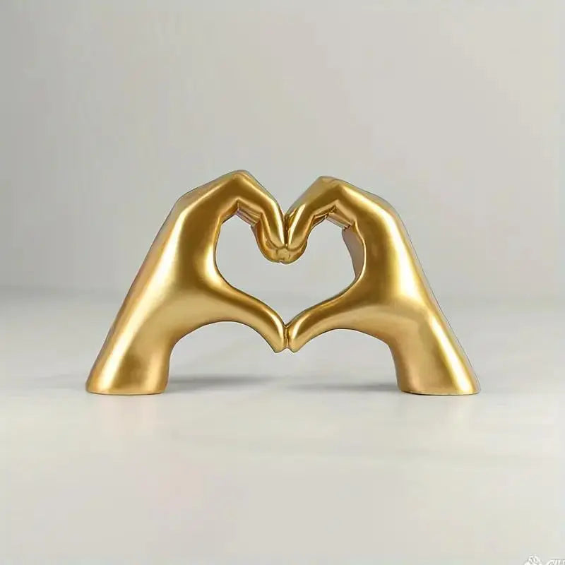 Creative Heart Shaped Hand Gesture Statue, Decoration items, Decorative Sculptures, Modern Desktop Ornament, Decorative Figurine for Home Office Desktop Bookshelf Display, Resin Sculptures