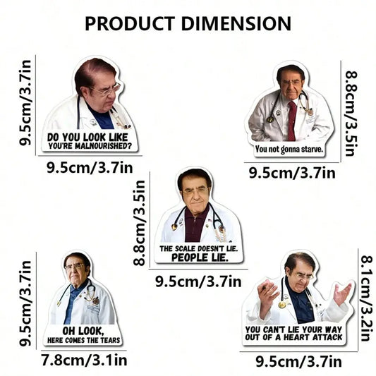 Doctor Phrase Pattern Magnet, 12pcs/set Funny Fridge Magnet, Adults Inspirational Refrigerator Magnet for Diet Control, Decorative Fridge Magnets, Fun Kitchen Decor, Refrigerator Decorating Magnets