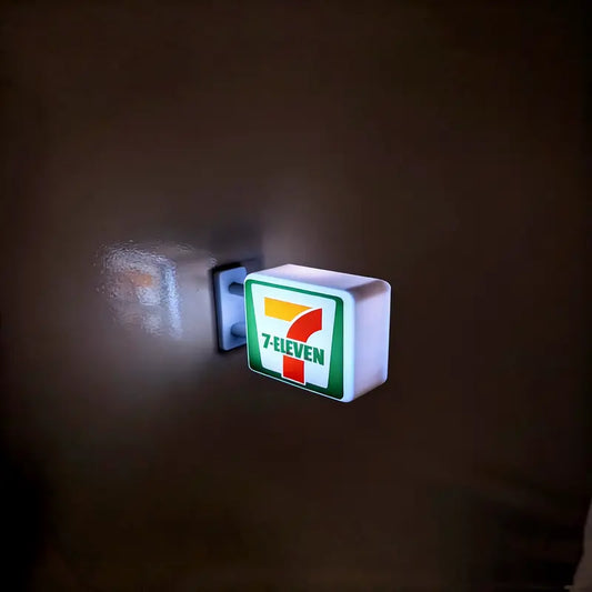 Mini Mart Store Sign Light-Up Fridge Magnet | Square Classic Style / Rectangle Storefront Style | Magnetic Display Deco