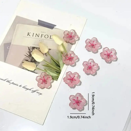 Cherry Blossom Shaped Fridge Magnet, 3/6/12 Counts Cute Decorative for Office Whiteboard, Locker, Dishwasher, Kitchen and Home Decoration Magnetic Item