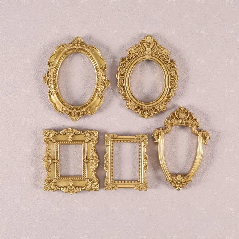 Mini Resin Small Photo Frame DIY Cream Glue Photo Magnets for Refrigerator Decoration Accessories Imitation Photo Frame Shooting Props