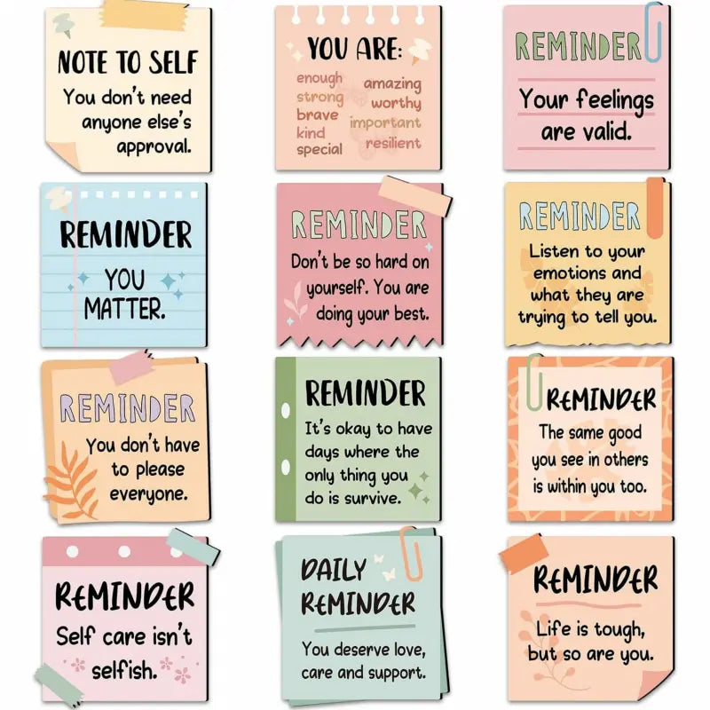 12pcs Inspirational Decorative Fridge Magnets, Refrigerator Magnets Set, Magnetic Refrigerator Magnets, Magnets For Fridge, Affirmations Decal Positive Encouragement Gift Home Kitchen Office Decor Christmas Present Decoration
