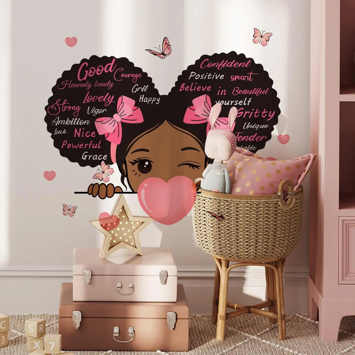 Creative Princess Pattern Wall Sticker, 4 Counts/set Self Adhesive Wall Decal, Decorative Sticker for Home Bathroom Living Room Bedroom, Ornaments