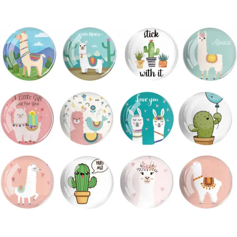 12Pcs Marine Animal Strong Glass Refrigerator Magnets - Funny Cute Small Fridge Magnets with Gift Box for Kitchen Whiteboard Door Decor
