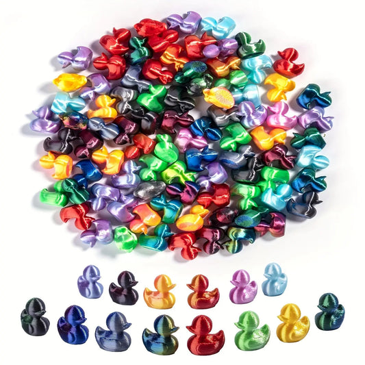 50pcs Mini Duckling Statues, Random Color Mini Pendants, Cute Animal Design, 3d Printed Style, Decorative Figurines, Animal Decorations, Gifts for Home Decoration Or Surprise Hiding, and Home Ornaments, Interior Decoration Accessories, Figurine