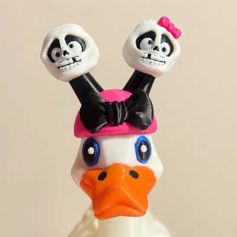 8-Inch 3D Printed Goose Figurine with Interchangeable Outfits, Shoes & Boots