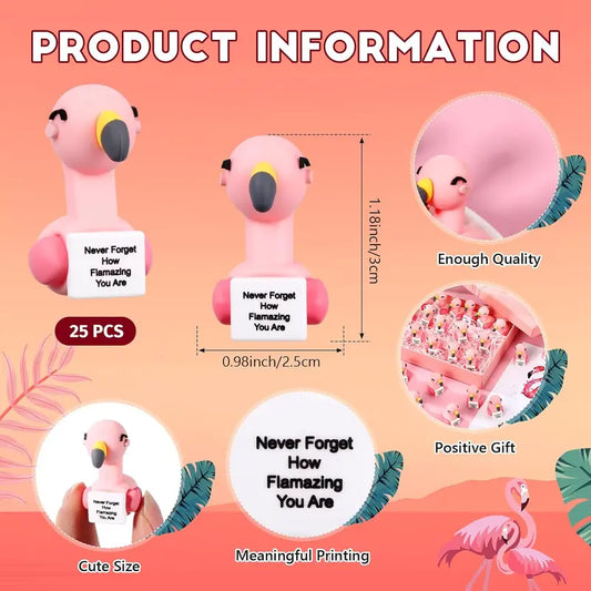 Gejoy Mini Flamingo & Miniature Axolotl Statue with Motivational Quotes Desktop Decor 3D Ornament Spread Love Emotional Support Employee Appreciation Gifts for Coworkers Students Teachers Perfect for Birthday Party Favors Labor Day Gift