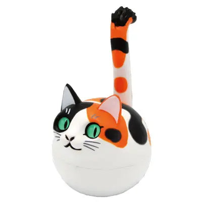Roly Poly Cat Gacha Capsule, Wobble Cat Figurine with Following Eyes, Desktop Ornament, Car Dashboard Decor, Collectible Toy for Cat Lovers