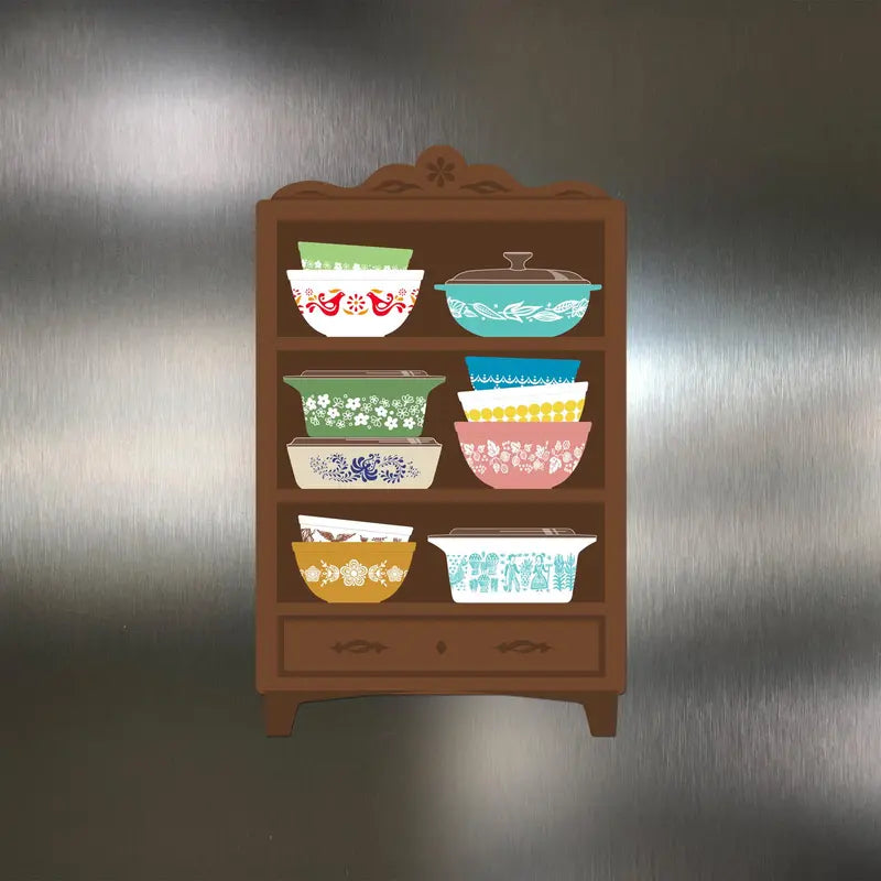 Retro Kitchen Hutch Refrigerator Magnet Vinyl Waterproof Home Decor Decoration for Kitchen Decor