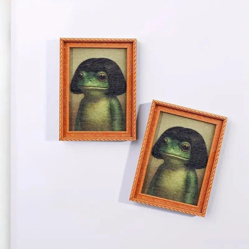 Funny Bob Haircut Frog Fridge Magnet - Weirdcore Decoration, Unique Decor, Cute Magnets for Fridge, 2026 Graduation Gift for Class of 2026, Sassy Keepsake, summerwins, Home & Kitchen Supplies, Party Gift