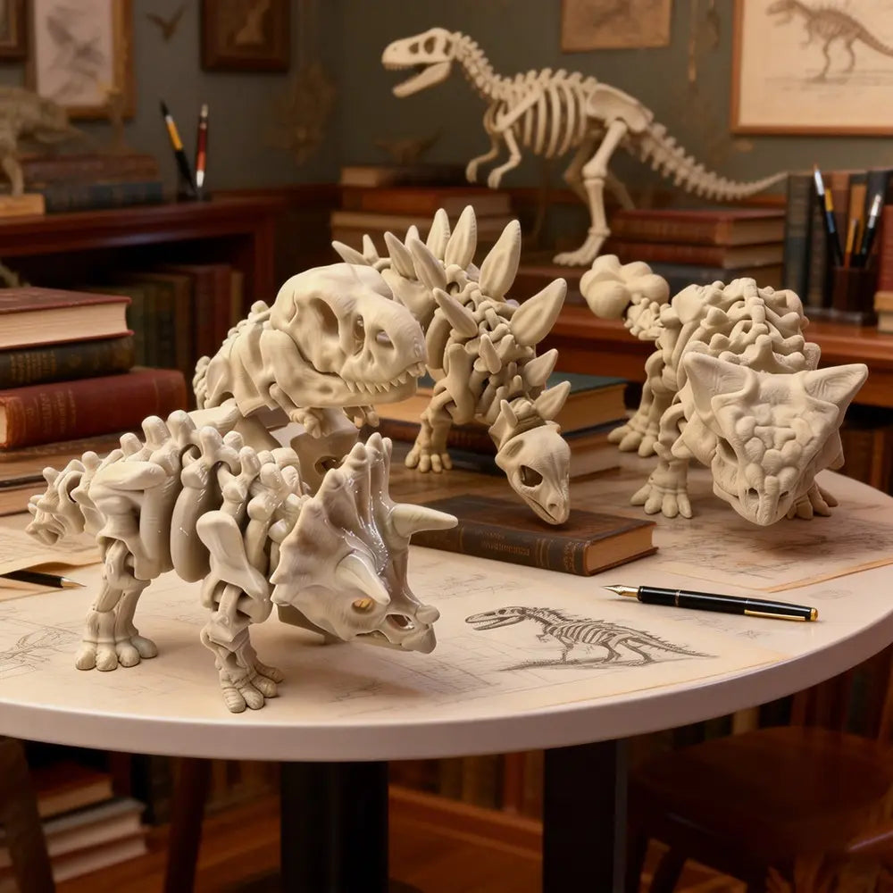 Jurassic Dinosaur Skeleton Model, Dinosaur Bone Statue for Paleontology Lovers, Home and Office Desktop or Shelf Décor, Dinosaur Decorations, Animal Statue, Collectible Figurine, Figurines Collectibles, Home Decor, Figurines Decor