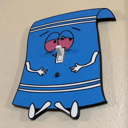 Towelie Themed Decorative Light Switch Wall Plate Cover - Unique Wall Decor, Adults' Room House Accessories, Stoner Cartoon Home Improvement Electrical Switch Accessory
