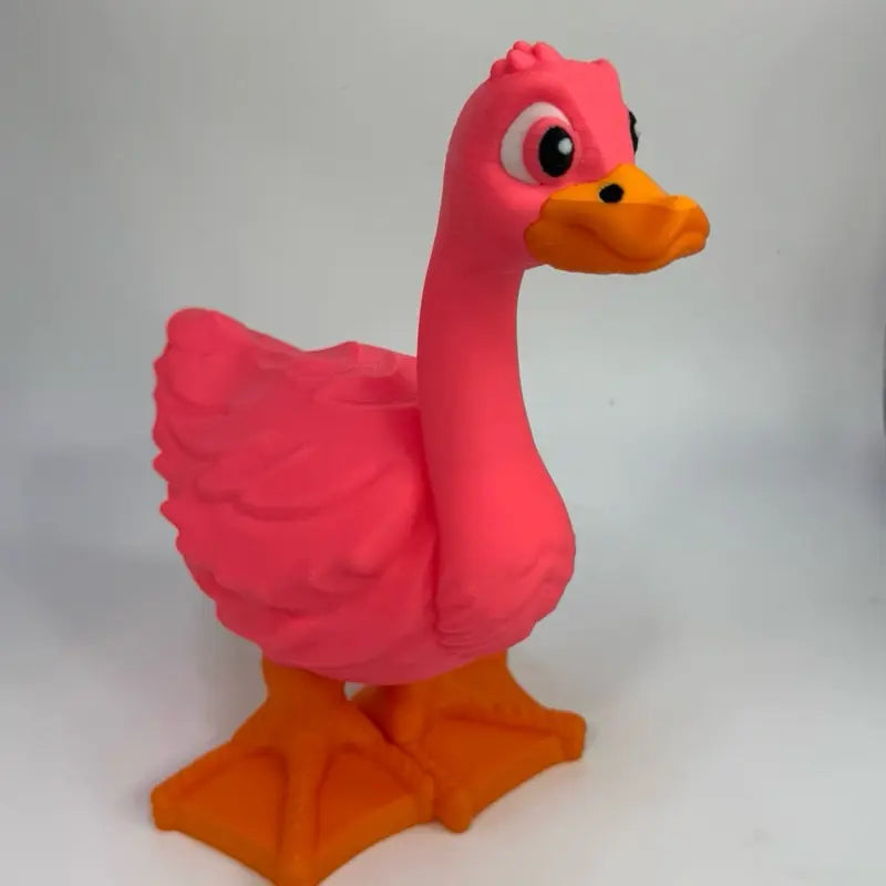 8-Inch 3D Printed Goose Figurine with Interchangeable Outfits, Shoes & Boots