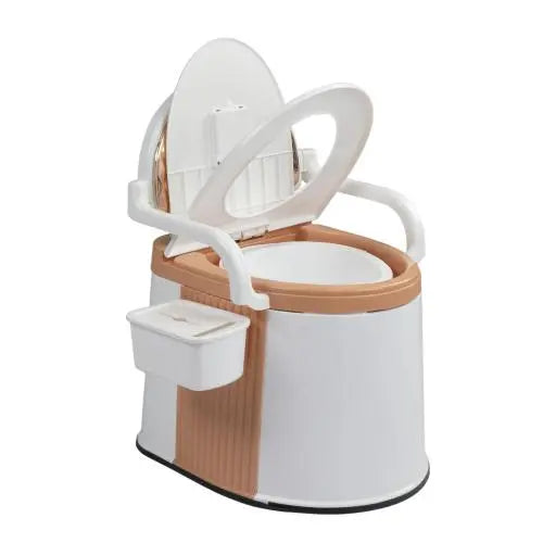 Outdoor toilet with toilet paper holder/anti-slip strip/leather cushion Suitable for outdoor RV bathrooms. Summervibes