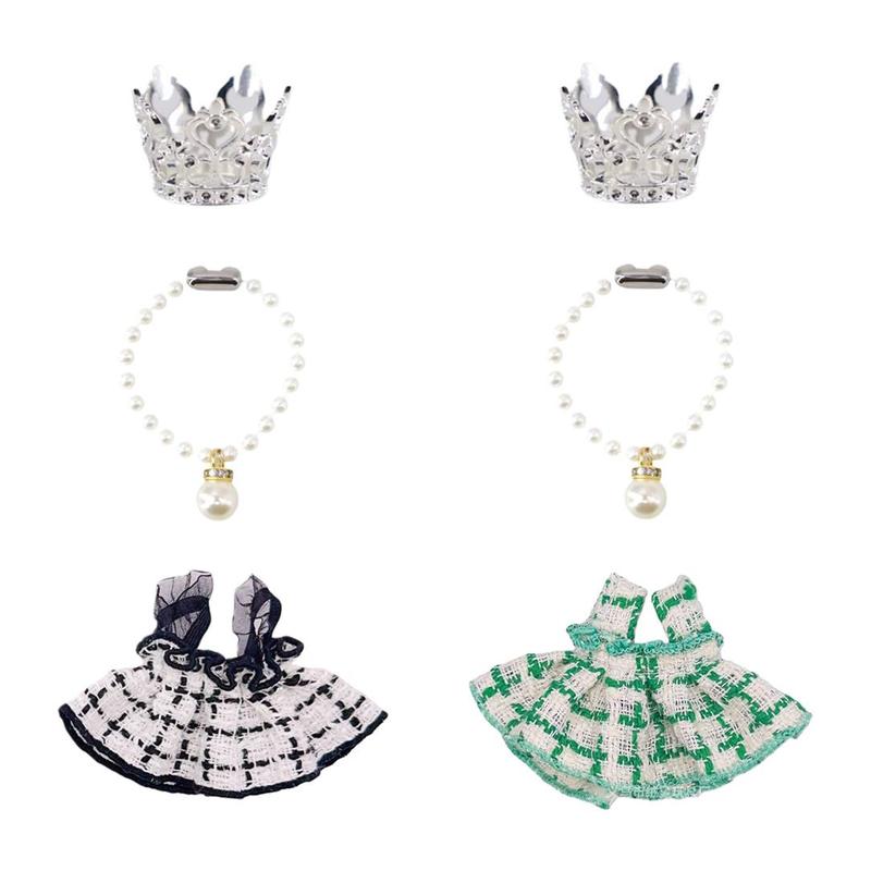7 Inches Mini Desk Goose lattice Outfits Accessories for Magnetic Goose Mini Goose Outfit for Office Desk Decor