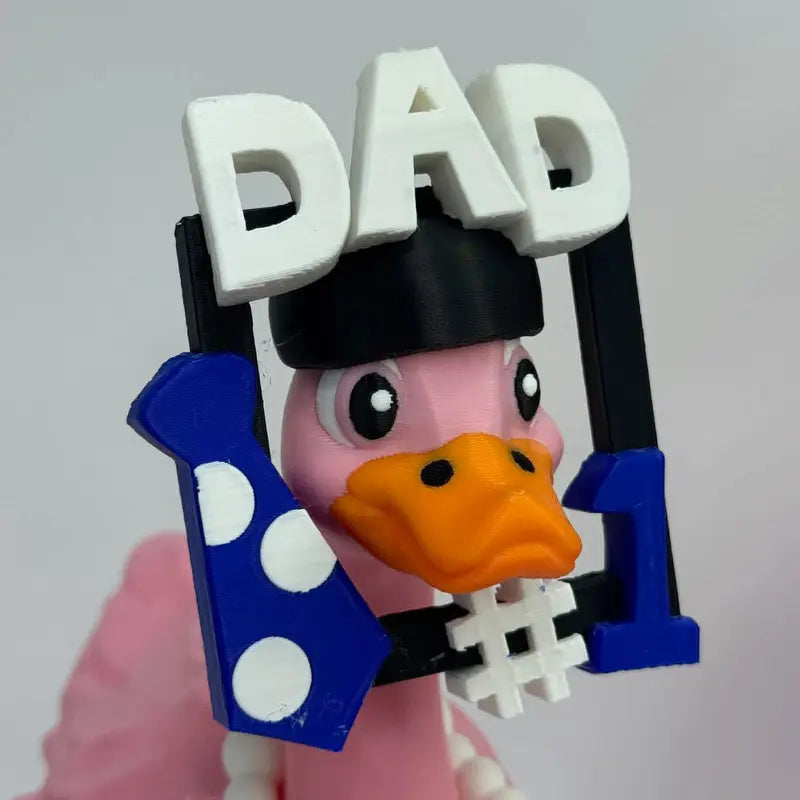 8-Inch 3D Printed Goose Figurine with Interchangeable Outfits, Shoes & Boots