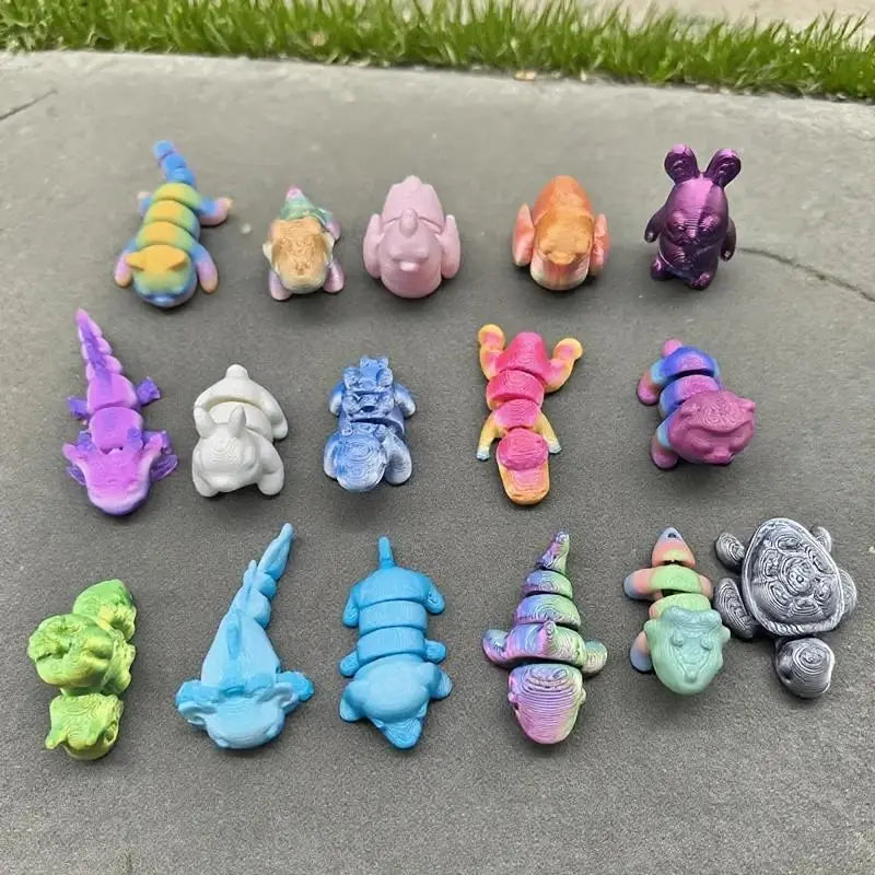 3D Printed Mini Animal Kingdom Ornaments - 30/60/140pc, 60pc Scene Mix, Unique Classic Designs, Lightweight Exquisite Craftsmanship, Halloween Decorations, Festive Accents, 3D Decor for Rooms & Gardens