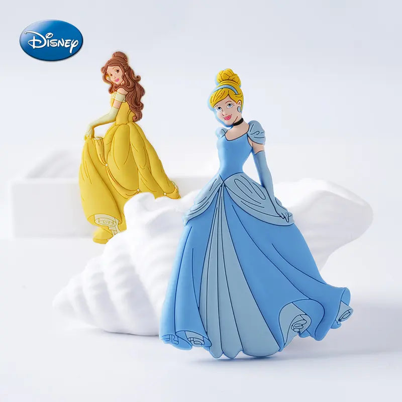 Disney Officially Licensed Princess 3D PVC Refrigerator Magnet, 1PC Collectible Figurine, Kitchen & Home Decor (Belle, Cinderella)