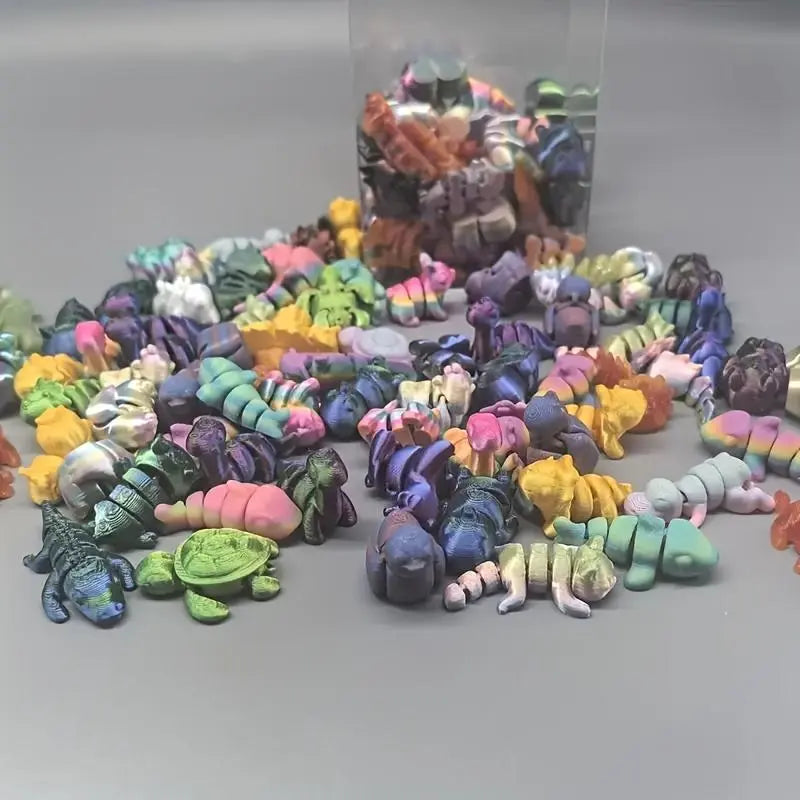 3D Printed Mini Animal Kingdom Ornaments - 30/60/140pc, 60pc Scene Mix, Unique Classic Designs, Lightweight Exquisite Craftsmanship, Halloween Decorations, Festive Accents, 3D Decor for Rooms & Gardens