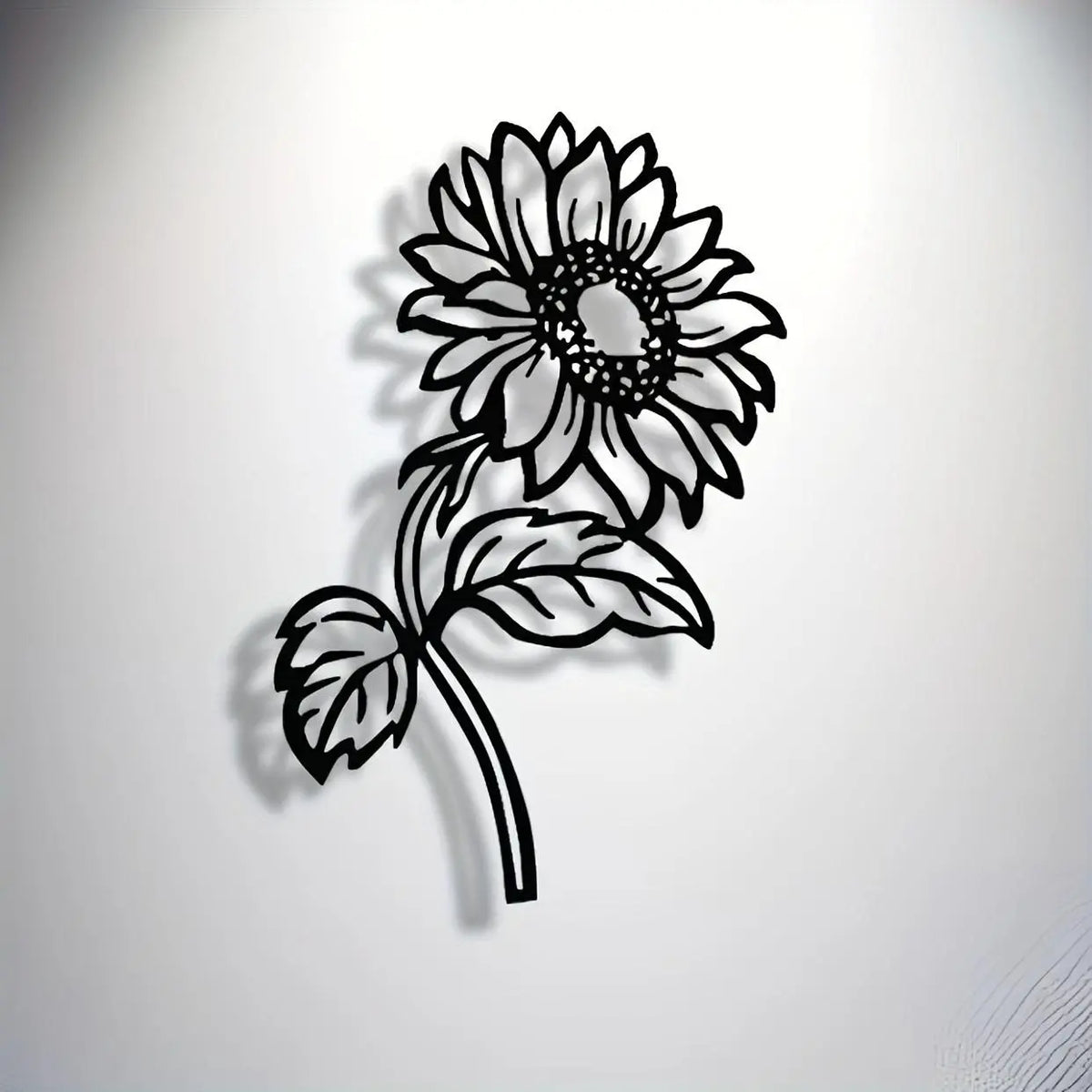 Sunflower Design Wall Art, 1 Count Exquisite Metal Wall Decor, Wall Decorations, Decoration Items, Wall Hanging Ornament for Home Living Room Bedroom Farmhouse, Stickers