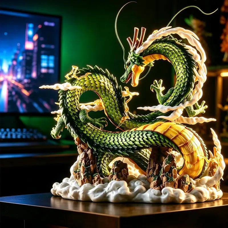 DLDA 24cm Detailed PVC Dragon Statue, Intricate-Detail Collectible Figurine, Gift-Boxed Decorative Ornaments, Room & House Decor for Collectors