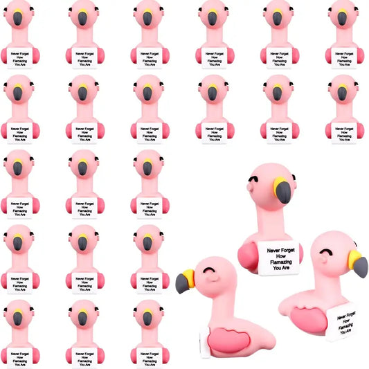 Gejoy Mini Flamingo & Miniature Axolotl Statue with Motivational Quotes Desktop Decor 3D Ornament Spread Love Emotional Support Employee Appreciation Gifts for Coworkers Students Teachers Perfect for Birthday Party Favors Labor Day Gift