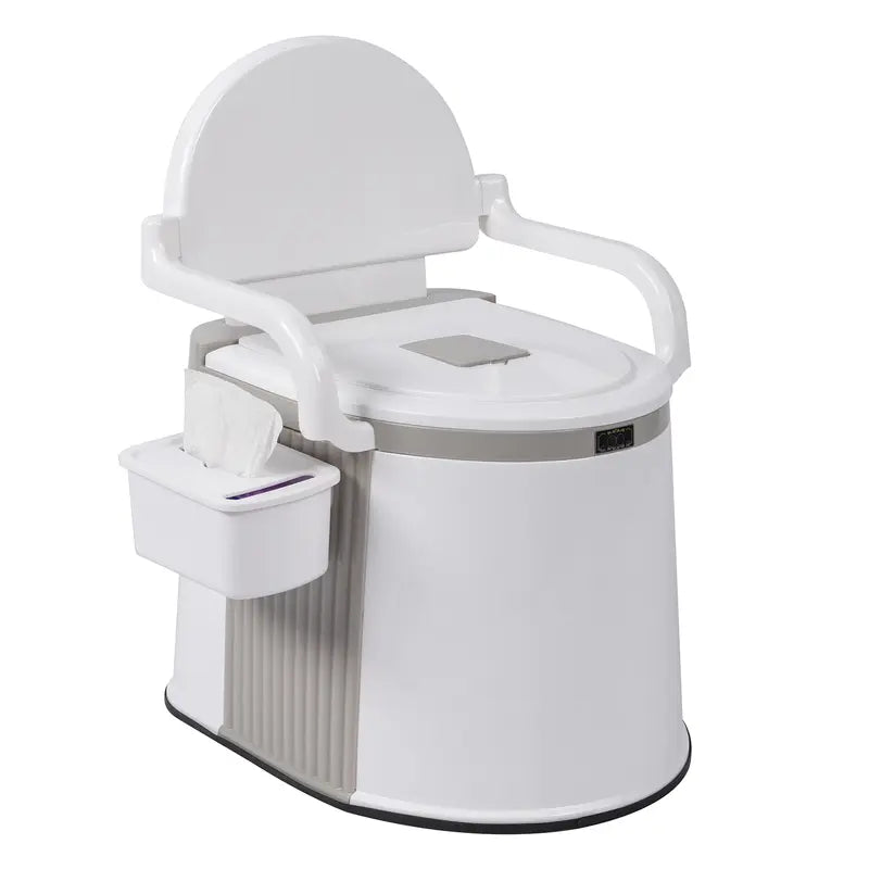 Outdoor toilet with toilet paper holder/anti-slip strip/leather cushion Suitable for outdoor RV bathrooms. Summervibes