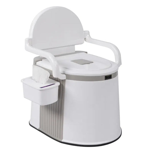 Outdoor toilet with toilet paper holder/anti-slip strip/leather cushion Suitable for outdoor RV bathrooms. Summervibes