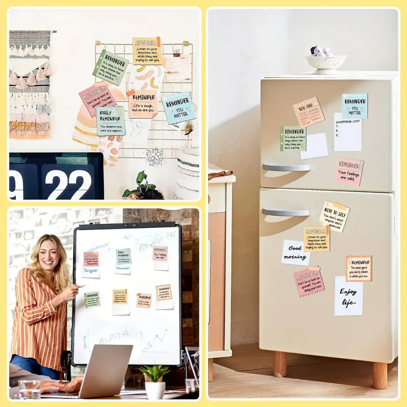12pcs Inspirational Decorative Fridge Magnets, Refrigerator Magnets Set, Magnetic Refrigerator Magnets, Magnets For Fridge, Affirmations Decal Positive Encouragement Gift Home Kitchen Office Decor Christmas Present Decoration