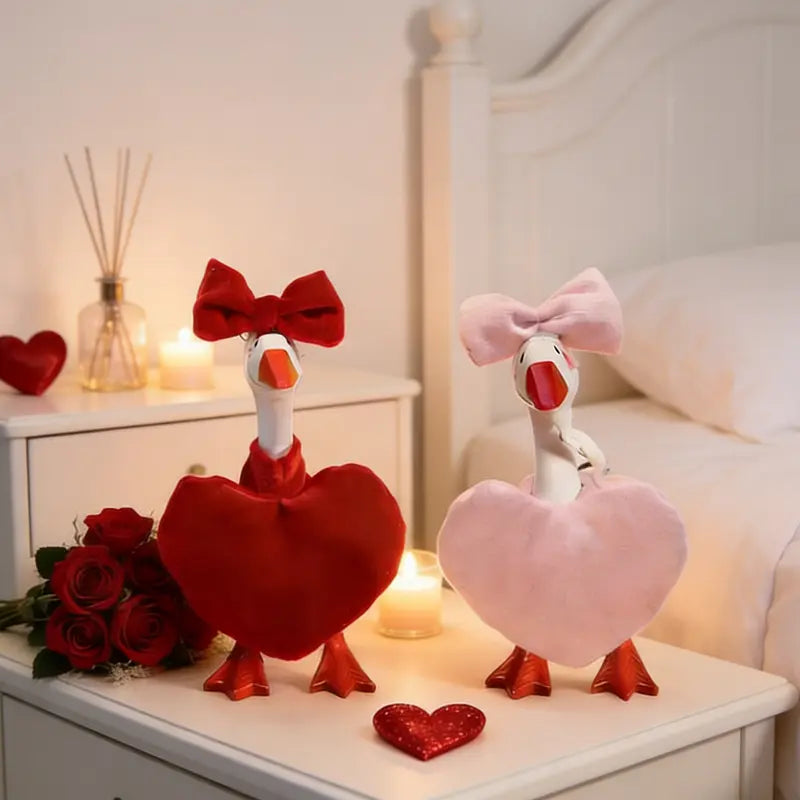 Desk Goose Outfits Porch Goose Outfits, 2 PCS 7 Inches Love Porch Geese Costume Accessories, Cute Desk Goose Clothes  Desktop Geese for Table Decoration