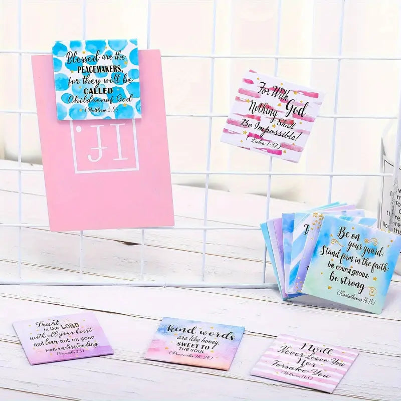 12pcs Inspirational Christian Magnets - Motivational Bible Verse & Scripture Quotes for Fridge, Locker, Home Decor | Rubber, No Power Needed, Refrigerator Magnets