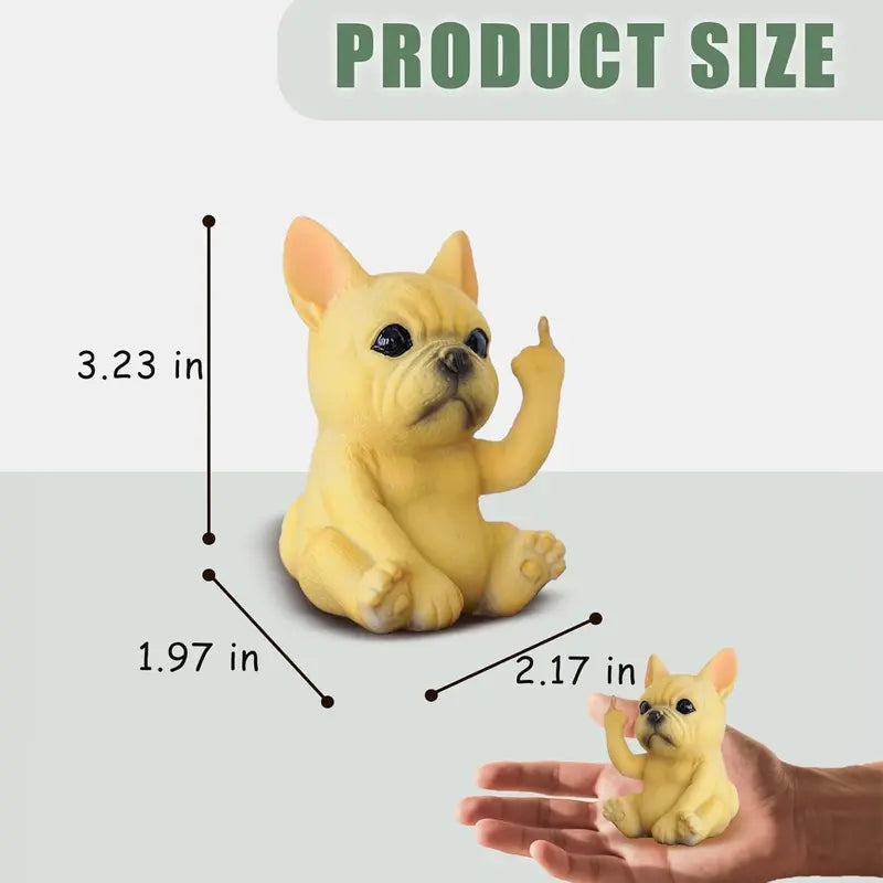 Fun Mini Middle Finger Animal Statue,Resin Middle Finger Animals Decor Statue for Desktop,Office and Car, Funny and Cute Middle Finger Humor Gag Gifts