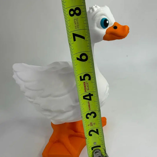 8-Inch 3D Printed Goose Figurine with Interchangeable Outfits, Shoes & Boots
