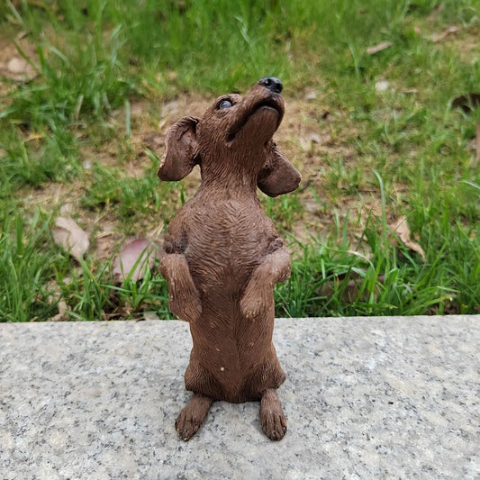 Dog Figurine Resin Material Home Decor Ornament, Decorations and Ornaments, Decorative Figurines, Home Decor Accessory, Adorable Art Figurine Pet Statue for Living Room Decoration, Unique Gift Idea for Dog Lovers