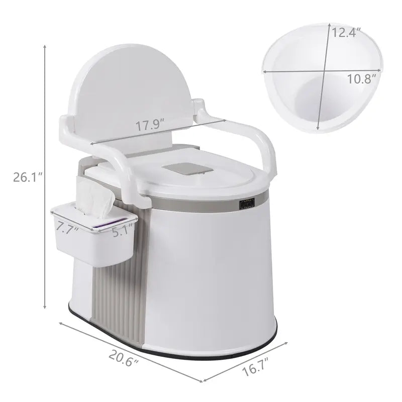 Outdoor toilet with toilet paper holder/anti-slip strip/leather cushion Suitable for outdoor RV bathrooms. Summervibes