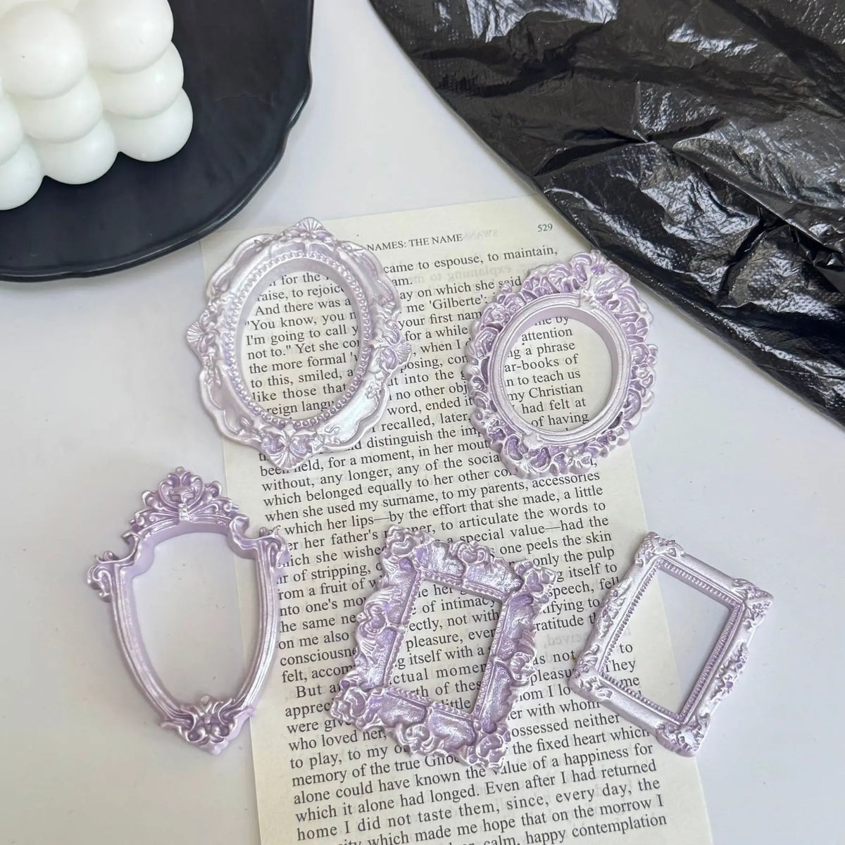 Mini Resin Small Photo Frame DIY Cream Glue Photo Magnets for Refrigerator Decoration Accessories Imitation Photo Frame Shooting Props