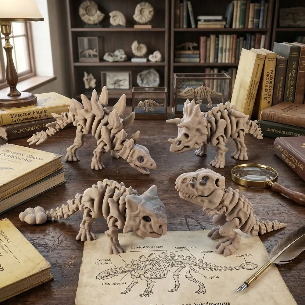 Jurassic Dinosaur Skeleton Model, Dinosaur Bone Statue for Paleontology Lovers, Home and Office Desktop or Shelf Décor, Dinosaur Decorations, Animal Statue, Collectible Figurine, Figurines Collectibles, Home Decor, Figurines Decor