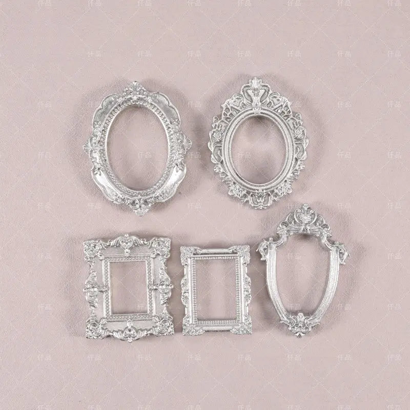 Mini Resin Small Photo Frame DIY Cream Glue Photo Magnets for Refrigerator Decoration Accessories Imitation Photo Frame Shooting Props