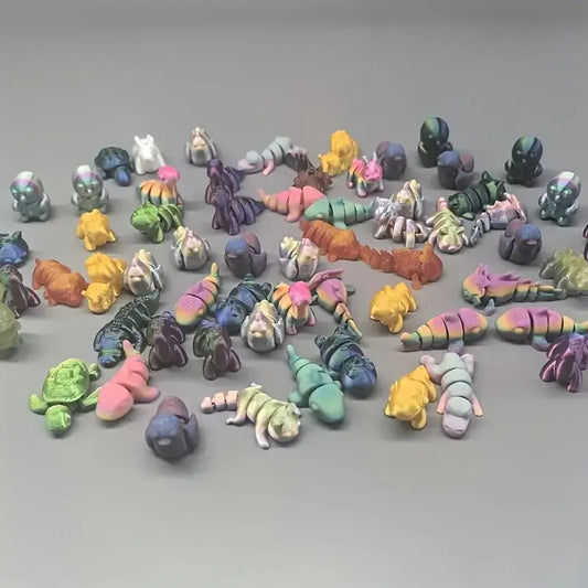 3D Printed Mini Animal Kingdom Ornaments - 30/60/140pc, 60pc Scene Mix, Unique Classic Designs, Lightweight Exquisite Craftsmanship, Halloween Decorations, Festive Accents, 3D Decor for Rooms & Gardens