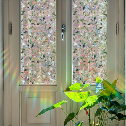 A piece of (45*100cm) leaf and vine colorful static glass sticker, double-sided visible window decorative sticker XC10010, Decoration Sticker, Home Decor, Sticker Decorations, Home Decor Stickers