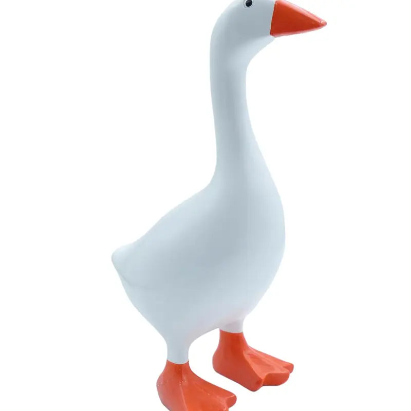 7-Inch Desk Goose Statue with Dress-Up Outfits - Cute Figurines Decor, Cute Desktop Decoration, Desk Ornament - Available Options: Goose Only, Outfits Only, Full Complete Set, Ornaments, Home Decor Accessory