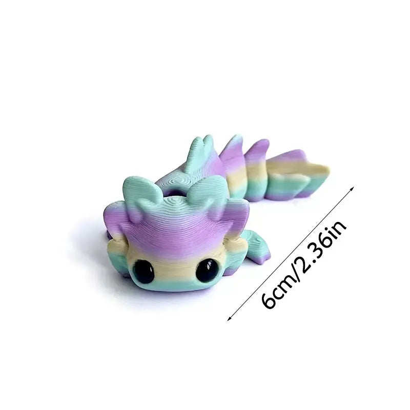 8-Piece Set, 3D Printed Cute Axolotl Models, Mini Figurines, Animal Decorative Figurines, Jointed, Articulated Animal Figurines, Desktop Decor, Garden Aquarium Decoration, Halloween Christmas Gift!