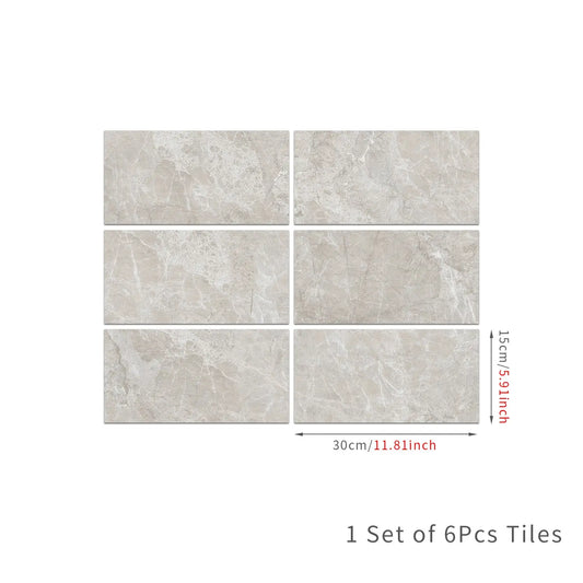 6pcs/12pcs/24pcs Marble Pattern Design, Waterproof and Oil-proof, Easy to Install, Marble Tile Stickers, Wall Decals, Suitable for Kitchen and Living Room Wall Decoration, 5.9in x 11.8in #TOP PICKS