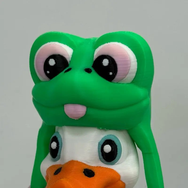 8-Inch 3D Printed Goose Figurine with Interchangeable Outfits, Shoes & Boots